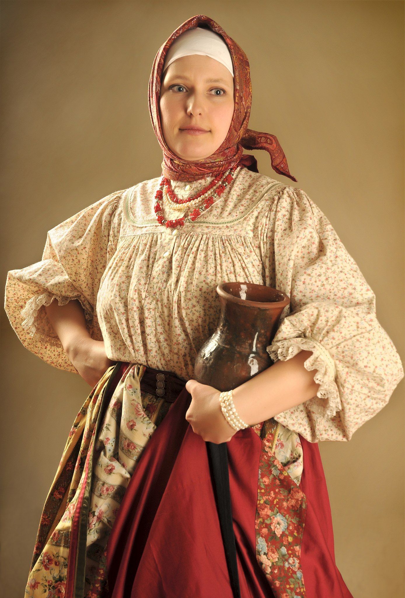 Girls in Slavic costumes in Mashhad